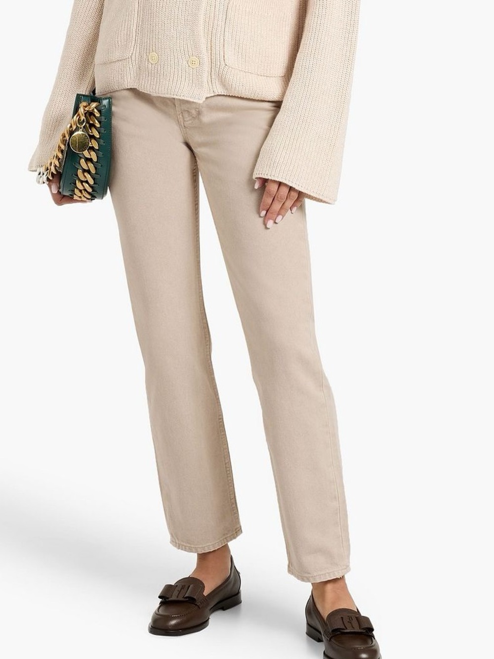 NEW Alex Mill Khaki Light Brown Jane Straight Leg Ankle Length Jeans